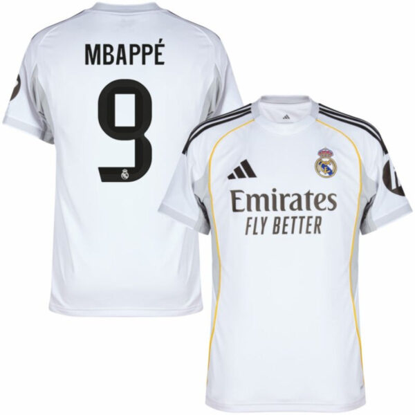 Real Madrid Mbappé 9 Home Fan Jersey 2025/26 - Imagem 1