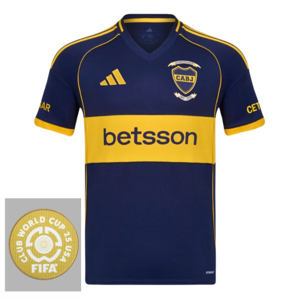 Boca Juniors Home Fan Jersey 2025/26 Patch Club World Cup - Imagem 1