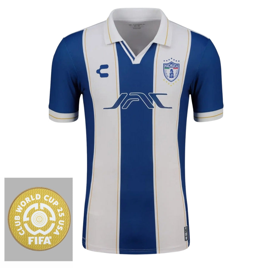Textodoseuparagrafo-2025-06-17T012021.954 Pachuca Home Fan Jersey 2025/26 Patch Club World Cup - Imagem 1