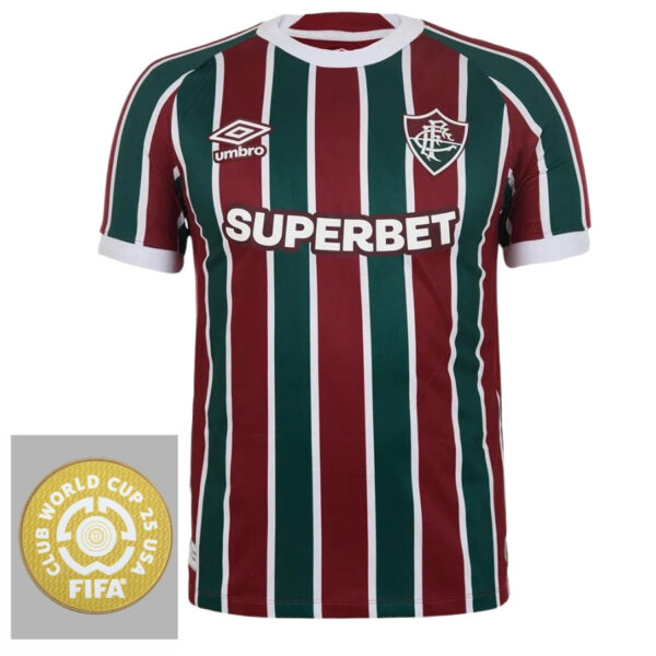 Fluminense Home Fan Jersey 2025/26 Patch Club World Cup - Imagem 1