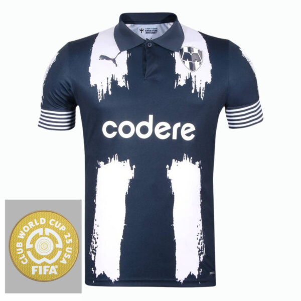 Rayados Monterrey Home Fan Jersey 2025/26 Patch Club World Cup - Imagem 1