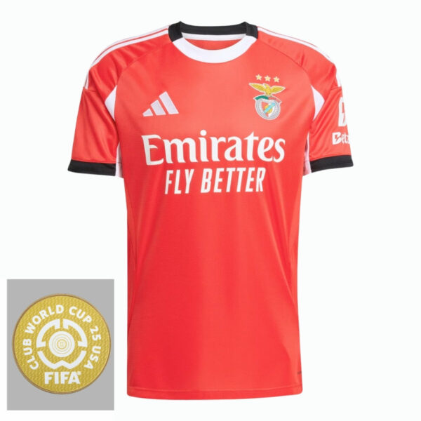 Benfica Home Fan Jersey 2025/26 Patch Club World Cup - Imagem 1