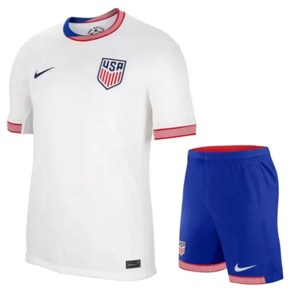 Kids KIT USA Home Fan Jersey 2024/25 - Imagem 1
