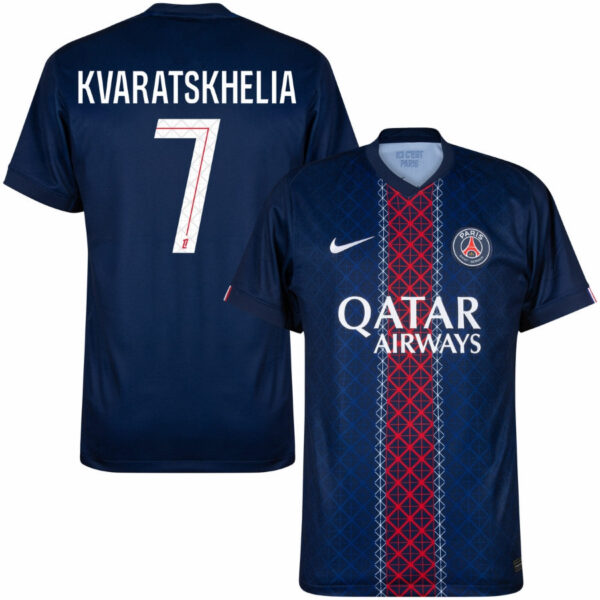 PSG Kvaratskhelia 7 Home Fan Jersey 2025/26 - Imagem 1