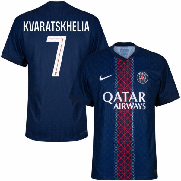 PSG Kvaratskhelia 7 Home Authentic Player 2025/26 Dri-Fit ADV Match - Imagem 1