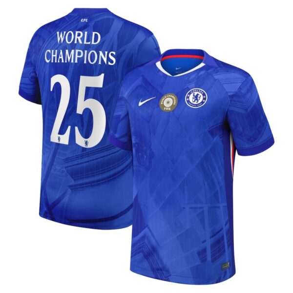 Chelsea Home Fan Jersey 2025/26  - Patchs World Champions 25 chest badge - Imagem 1