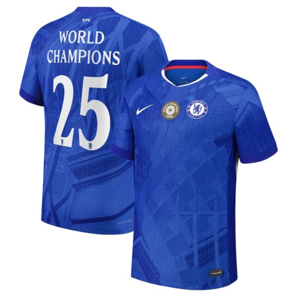 Chelsea Home Authentic Player 2025/26 Dri-Fit ADV Match - Patchs World Champions 25 chest badge - Imagem 1