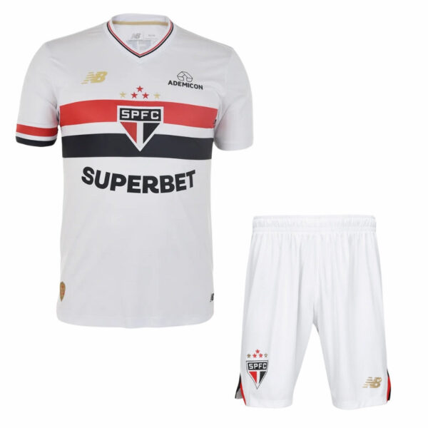 Kids Kit São Paulo Home Fan Jersey 2025/26 - Imagem 1