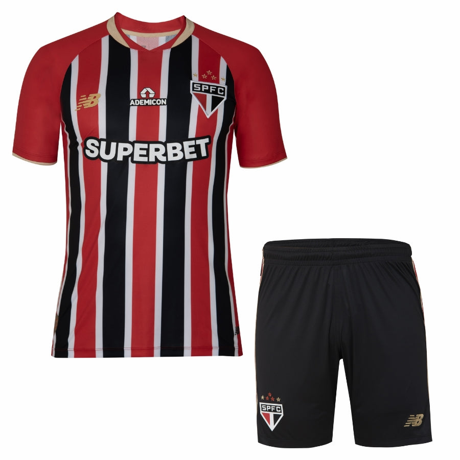 Textodoseuparagrafo-2025-07-18T195803.915 Kids Kit São Paulo Away Fan Jersey 2025/26 - Imagem 1