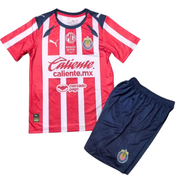 Kids Kit Chivas de Guadalajara Home Fan Jersey 2025/26 - Imagem 1