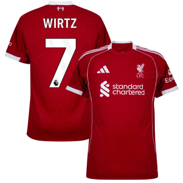 Liverpool Florian Wirtz 7 Home Fan Jersey 2025/26 - Imagem 1