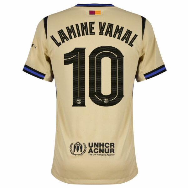 Barcelona Away Lamine Yamal 10 Fan Jersey 2025/26 Official Printing (Champions League) - Imagem 2