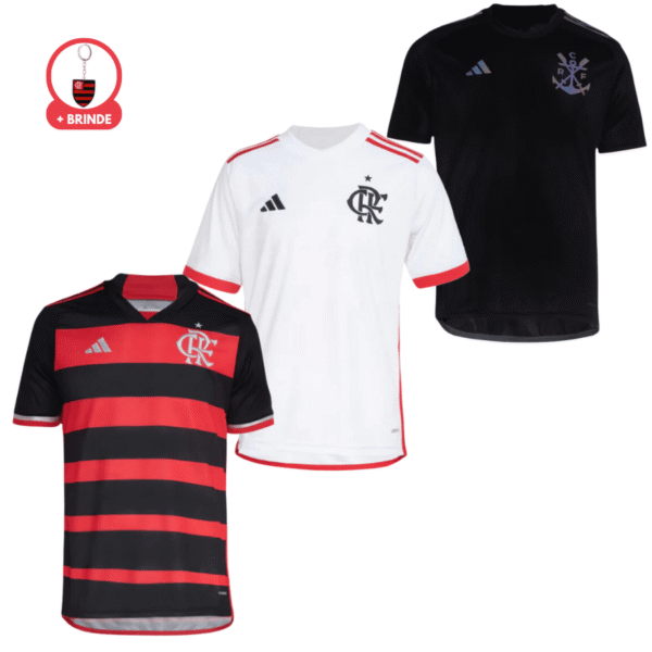Kit 3 Jersey Flamengo Home, Away e Third 2024/25 - Imagem 1