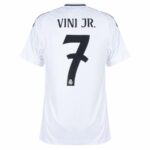 Real Madrid Vini JR. 7 Home Fan Jersey 2024/25 Patches UCL UEFA Foundation (Official Printing) - Imagem 2