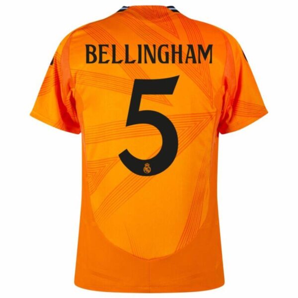 Real Madrid Bellingham 5 Away Fan Jersey 2024/25 Patches UCL UEFA Foundation (Official Printing) - Imagem 2