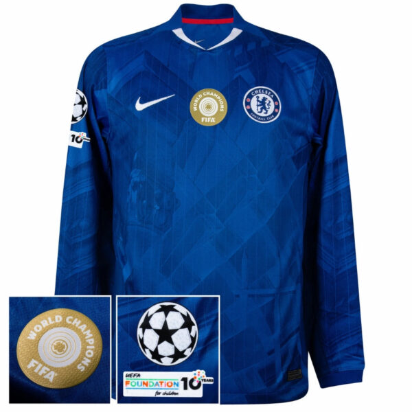 Chelsea Home Long Sleeve Fan Jersey 2025/26 - Patchs Club World Cup UCL UEFA (Official Printing) - Imagem 1