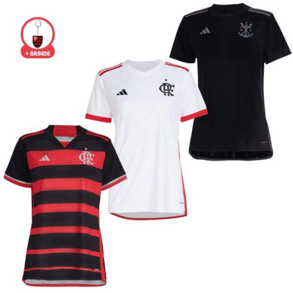 Kit 3 Jersey Flamengo Home, Away e Third  Women's 2024/25 - Imagem 1