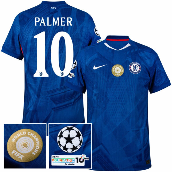 Chelsea Home Palmer 10 Authentic Player 2025/26 - Patchs Club World Cup UCL UEFA (Official Printing) - Imagem 1