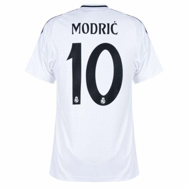 Real Madrid Modric 10 Home Fan Jersey 2024/25 Patches UCL UEFA Foundation (Official Printing) - Imagem 2