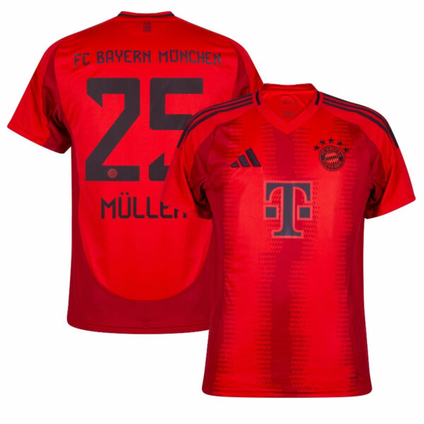 Bayern Munich MÜLLER #25 Home Fan Jersey 2024/25 - Imagem 1