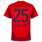 Bayern Munich MÜLLER #25 Home Fan Jersey 2024/25 - Imagem 2
