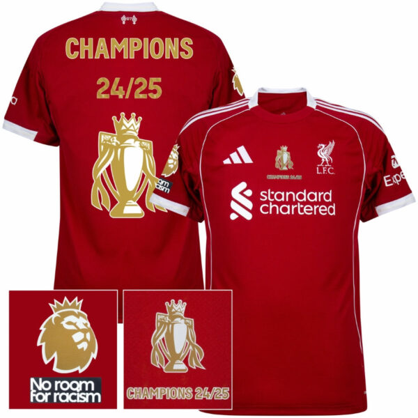 Liverpool Premier League Winners Trophy Edition Home Fan Jersey 2025/26 - Imagem 1