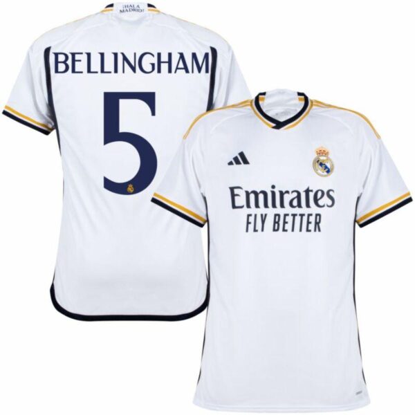 Real Madrid Bellingham 5 Home Fan Jersey 2023/24 - Imagem 1