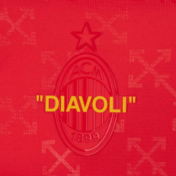AC Milan RED JERSEY DIAVOLI X OFF-WHITE™ Fan Jersey 2025 - Imagem 3