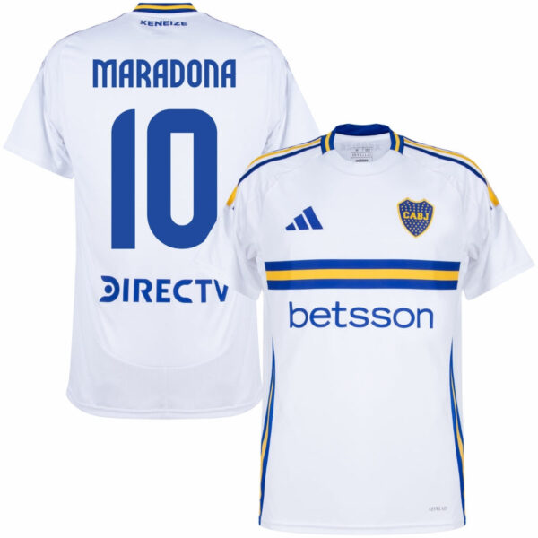 Textodoseuparagrafo_58_d395819c-f7e3-4421-a05f-5be2622e0ece Boca Juniors MARADONA #10 Away Fan Jersey 2024/25 - Imagem 1