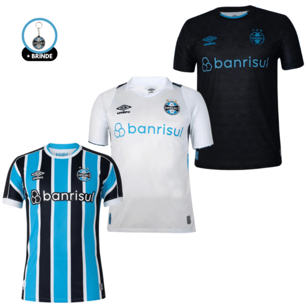 Kit 3 Jersey Gremio Home, Away e Third 2024/25 - Imagem 1