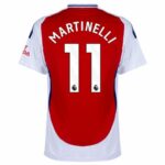 Arsenal Martinelli 11 Home Fan Jersey 2024/25 Patches UCL UEFA Foundation (Official Printing) - Imagem 3