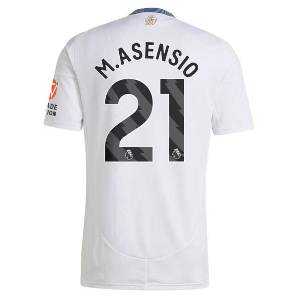 Aston Villa Marco Asensio 21 Away Fan Jersey 2024/25 Patches UCL UEFA Foundation (Official Printing) - Imagem 2