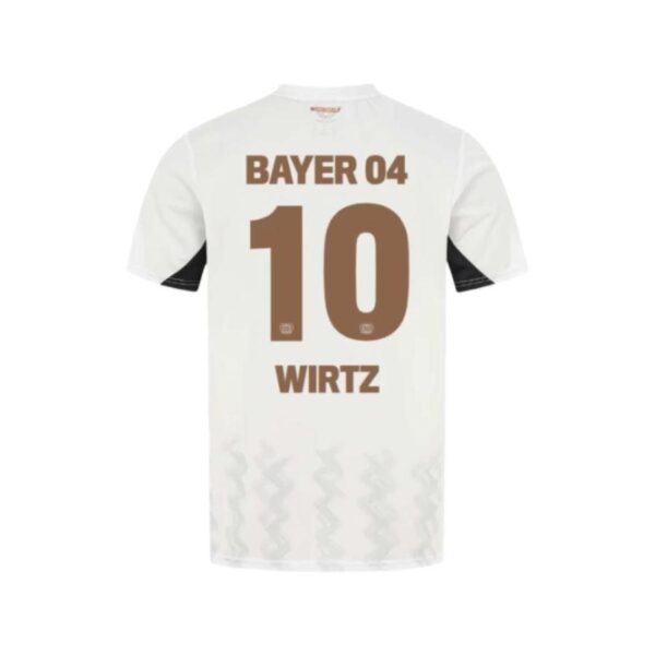Bayer 04 Leverkusen Wirtz 10 Away Fan Jersey 2024/25 Patches UCL UEFA Foundation (Official Printing) - Imagem 2