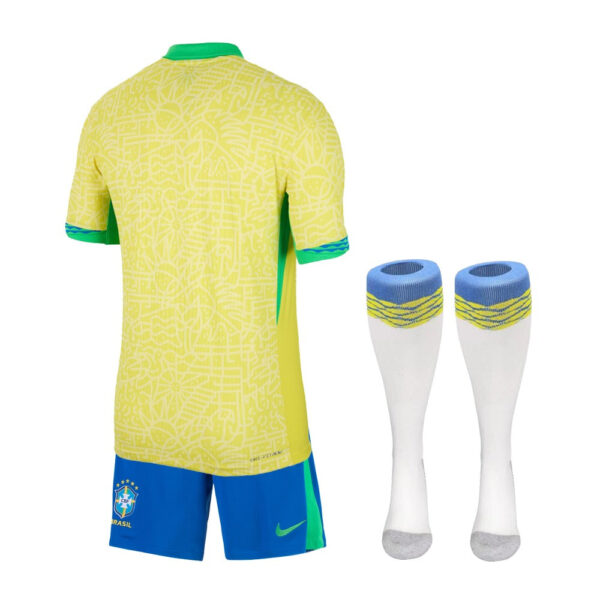 Kids KIT Brasil Home Jersey 2024/25 - Imagem 2