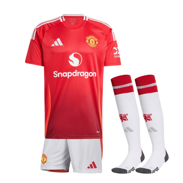 Kids KIT Manchester United Home Jersey 2024/25 - Imagem 1