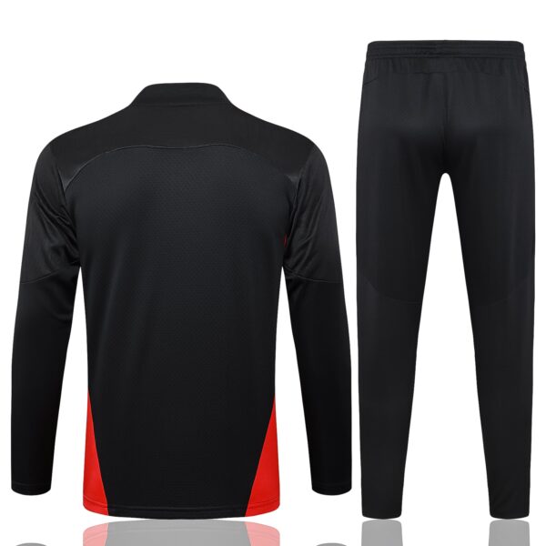 Kit AC Milan Short Zipper Training Black - Imagem 2