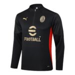 Kit AC Milan Short Zipper Training Black - Imagem 4