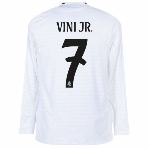 Real Madrid Home Long Sleeve Fan Jersey 2024/25 Vini Jr. 7 - Imagem 2