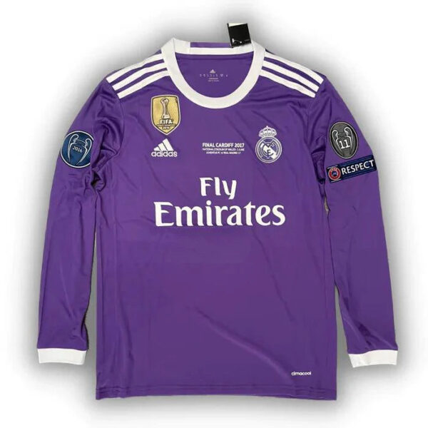 Retro Real Madrid Long-sleeve Away Jersey 2016/17 - Imagem 1
