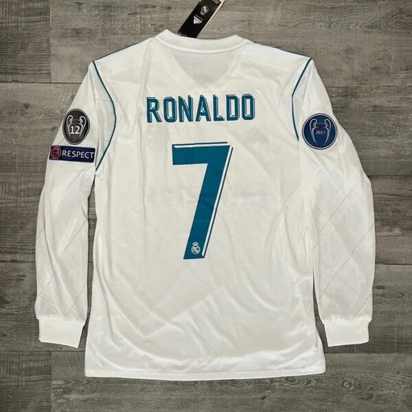 Retro Real Madrid Long-sleeve Home Jersey 2017/18 - Imagem 2