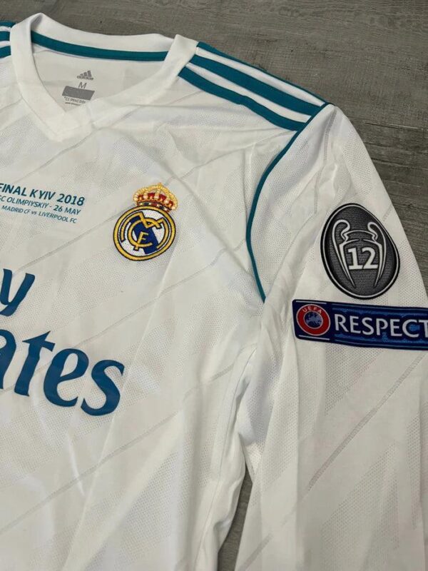 Retro Real Madrid Long-sleeve Home Jersey 2017/18 - Imagem 6