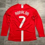 Retro Manchester United Long-sleeve Home Jersey 2007/08 - Imagem 2
