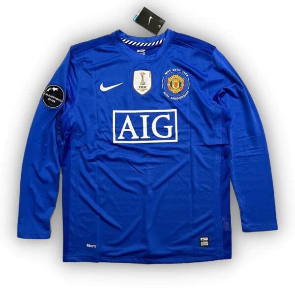 Retro Manchester United Long-sleeve Third Jersey 2008/09 - Imagem 1