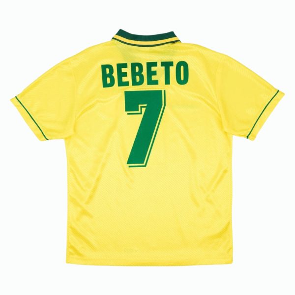 Brasil Home Bebeto 7 Retro Jersey 1994 - Imagem 1