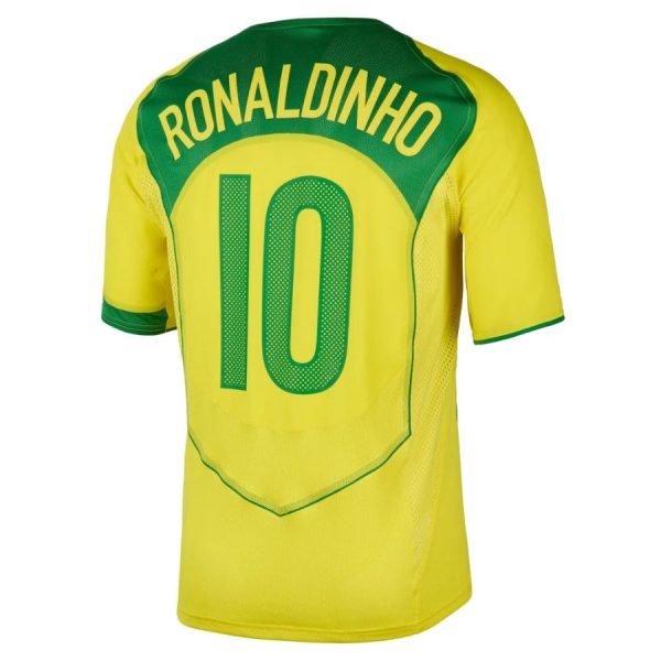 Brasil l Ronaldinho 10 Retro Home Fan Jersey 2004-2005 - Imagem 2