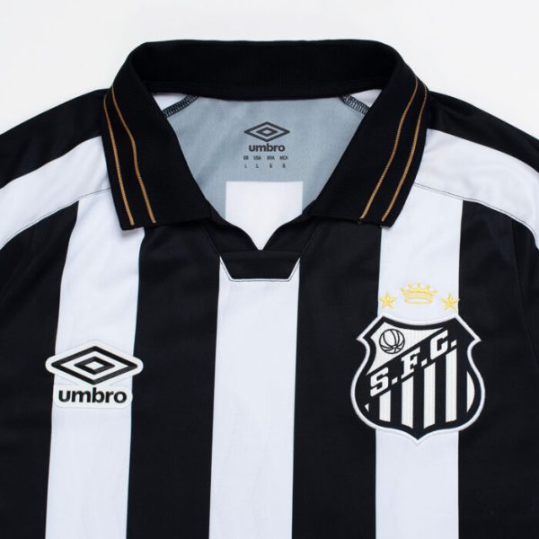 Camisa Santos II 26/27 s/n Torcedor Umbro Masculina – Branco+Preto - Imagem 5